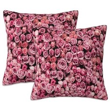 Throw Pillow Cover Case Pillow Covers 18x18 Inch Set of 2,Soft Amazing Roses