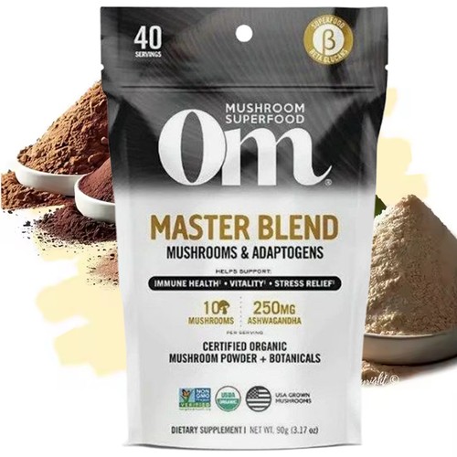 OM Mushroom Nutrition Master Blend Mushrooms & Adaptogens Vitamin 3.17 Oz - Picture 3 of 12