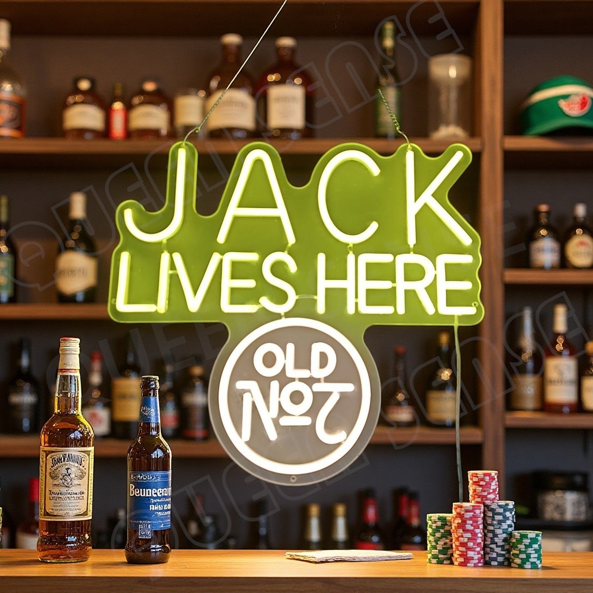 T854 ジャックダニエル JACK LIVES HERE. 電飾ディスプレイ 16