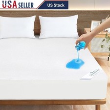 Waterproof Mattress Protector Soft Terry Fabric Leakproof Snug Fit Easy Care New