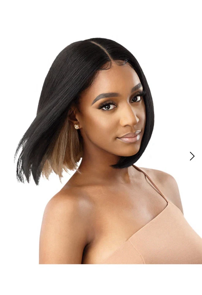 Peruca Peekaboo sem cola parte T renda bob 100% cabelo humano RB#613 10 polegadas - Imagem 3 de 3