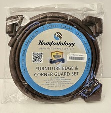 Brown Furniture Edge 18ft Bumper  8 Corner Guards Protective Foam Cushion