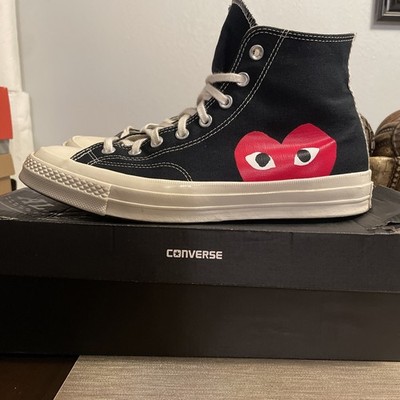 2015 Comme de Garcons Play x Converse Chuck 70 High  Black 