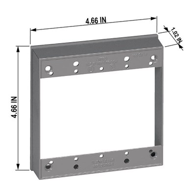 Sigma Electric 14323 Gray Square Weather Resistant Extension Ring 4-5/8 H in.