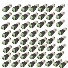 New 50pcs  ,Lot Coax CAT5 To Camera CCTV BNC Video Balun Connector adapter