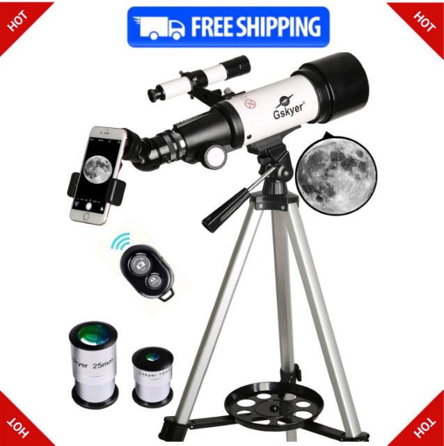 Gskyer 70mm AZ Mount Telescope for Beginners-Includes Bag,Phone Adapter & Remote