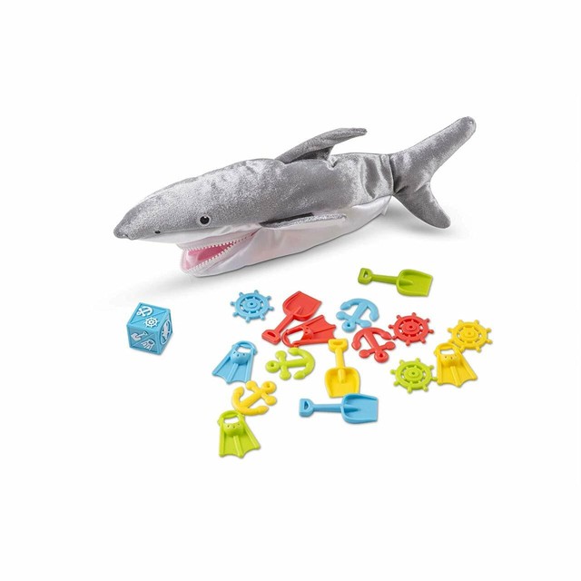 Melissa & Doug Shark Bait Game With Zippered Plush Shark (Great Gift for 1 Count for sale online