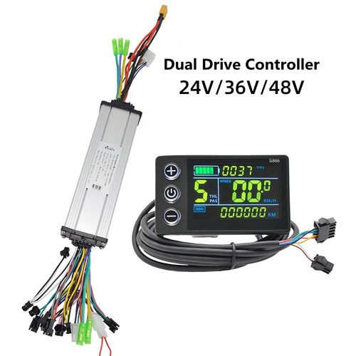 E-Bike 24V/36V/48V 250W-350W 18A Dual Drive Brushless Motor  Controller+Display - Bild 12 von 32