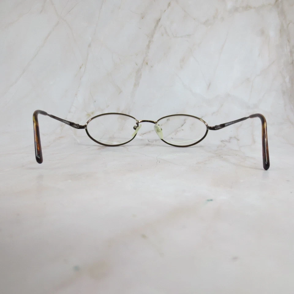 Marco de gafas Fendi F76 Cappuccino para hombre marrón pulido ovalado borde completo 50-18-130 Foto 4 de 4