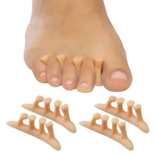 ZenToes Hammer Toe Corrector Straightener Splint No Loop Cushion Gel Spacer 4pk
