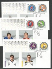LNH ALL STARS - 6 = HOCKEY = Lot de 3 FDC officiels Canada 2005 #2085 (a-f)