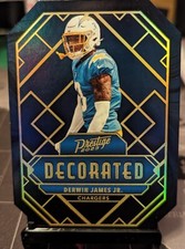 2023 PRESTIGE DERWIN JAMES JR CHARGERS #D-17 DECORATED DIE-CUT CASE HIT SSP
