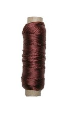 (0,09&euro;/m) Sattlergarn Zwirn 14x2x3 Polyester 50 m braun &Oslash; 0,3mm (5041)