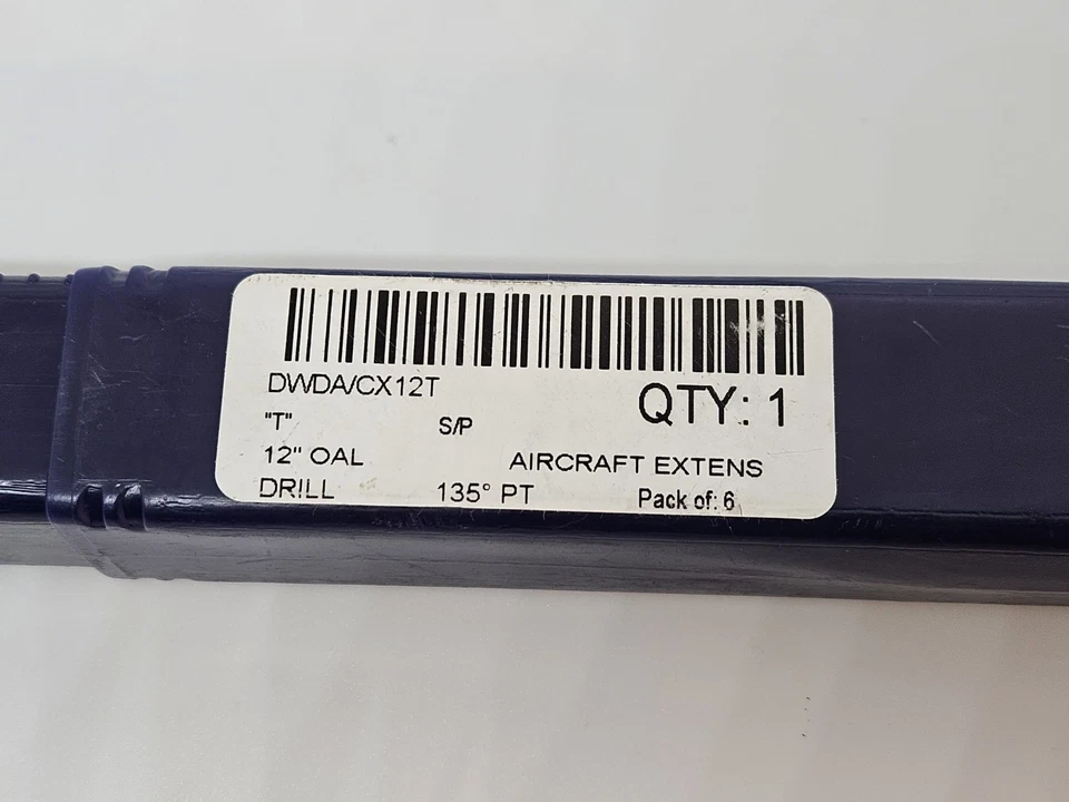 Aircraft Extens 12" OAL 135° PT DWDA/CX12T Drill Bit Set (Pack of 6) - Image 2 of 4