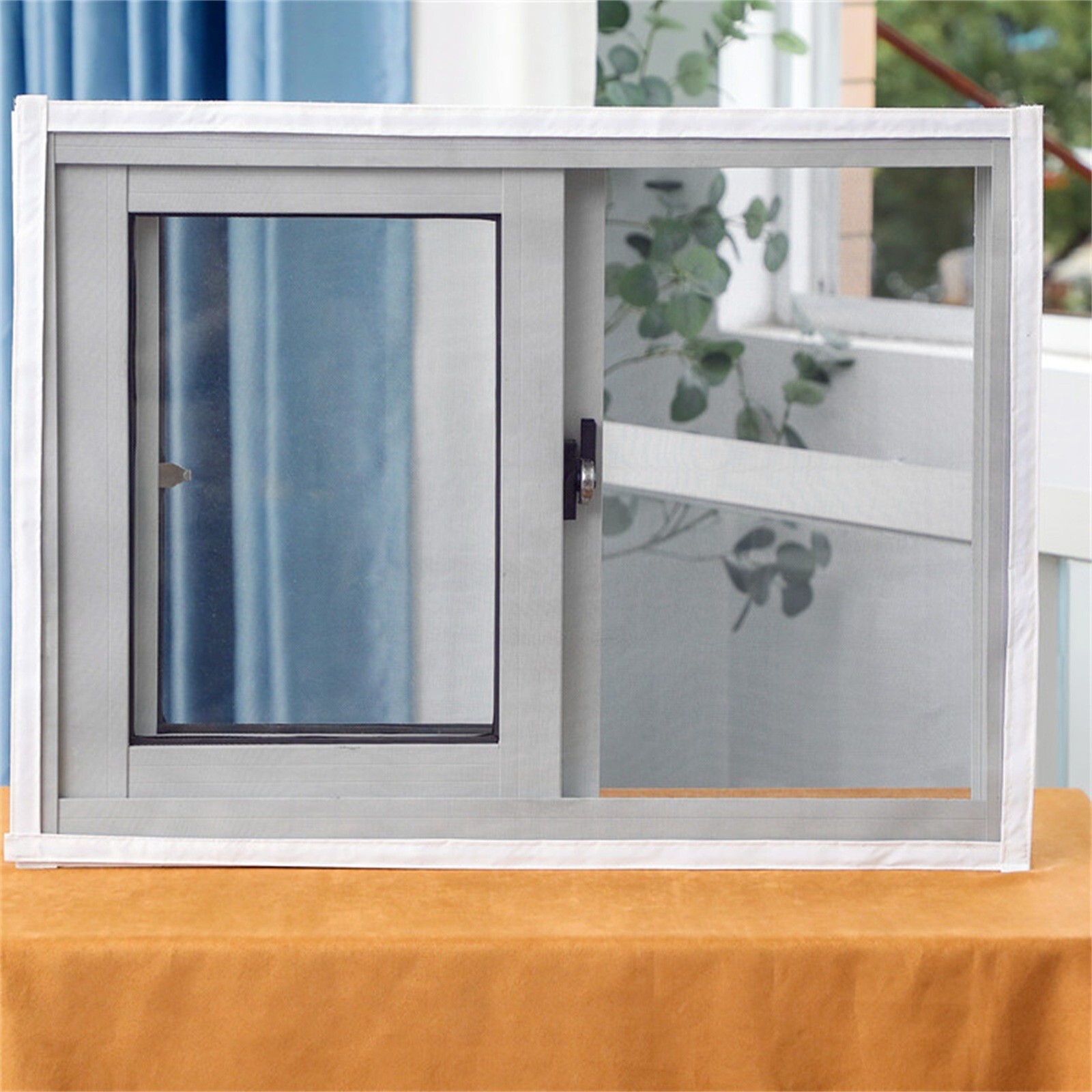 Cortina de Malla de Ventana Autoadhesiva, Malla de Ventana Anti-Mosquitos Pantalla Ventanas Red