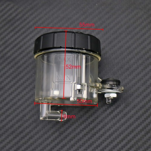 Motorcycle Black Front Brake Clutch Master Cylinder Fluid Reservoir Oil Tank Cup - Picture 6 of 9