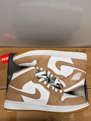 Nike Air Jordan 1 Mid Tan Gum 554724-271 Size 9.5 | eBay