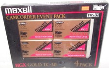   Lot Maxell VHS-C HGX-Gold camcorder Premium High Grade Sealed Tapes TC 30 New
