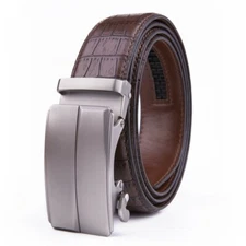 Men's Belt Ratchet Leather Dress Belts Trim to Fit , 1.37INCH Width