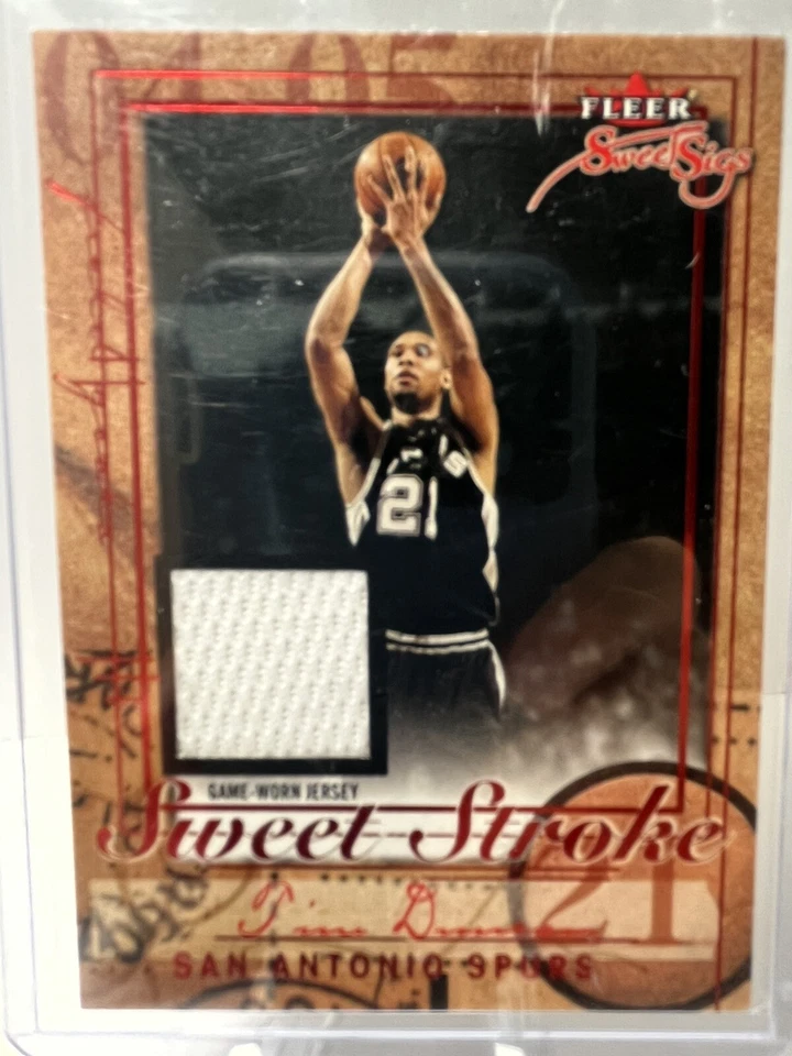 2004-05 Fleer Tim Duncan Sweet Stroke Game Worn Patch  - Image 3 of 4
