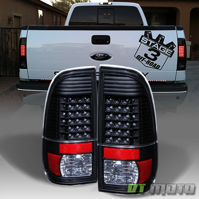 Black 2008-2016 Ford F250 F350 F450 SuperDuty LED Tail Lights Brake Lamps - Image 2 of 4