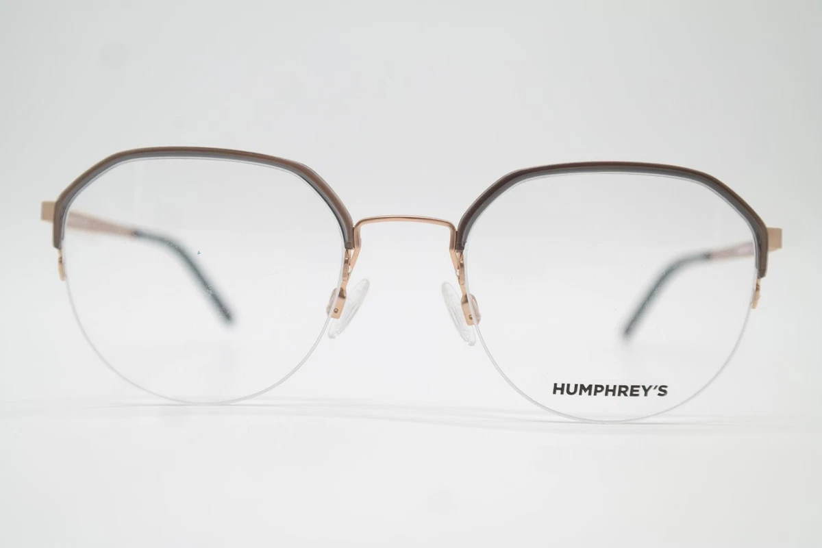 Glasses HUMPHREYS ESCHENBACH 581087 Gold Braun half Rim Frames New