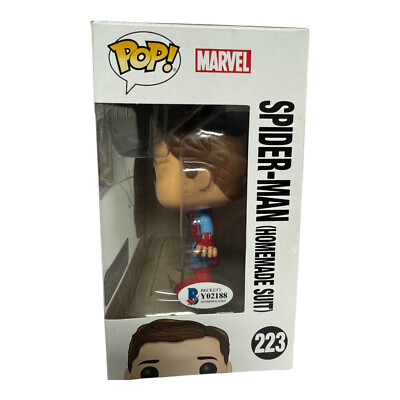 鑑定済　トムホランド　サイン入り　funko pop TOM HOLLAND SIGNED AUTOGRAPH FUNKO POP 223 SPIDER-MAN HOMECOMING