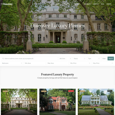 Luxus-Immobilien-Website-Design mit kostenlosem VPS-Webhosting und Installation