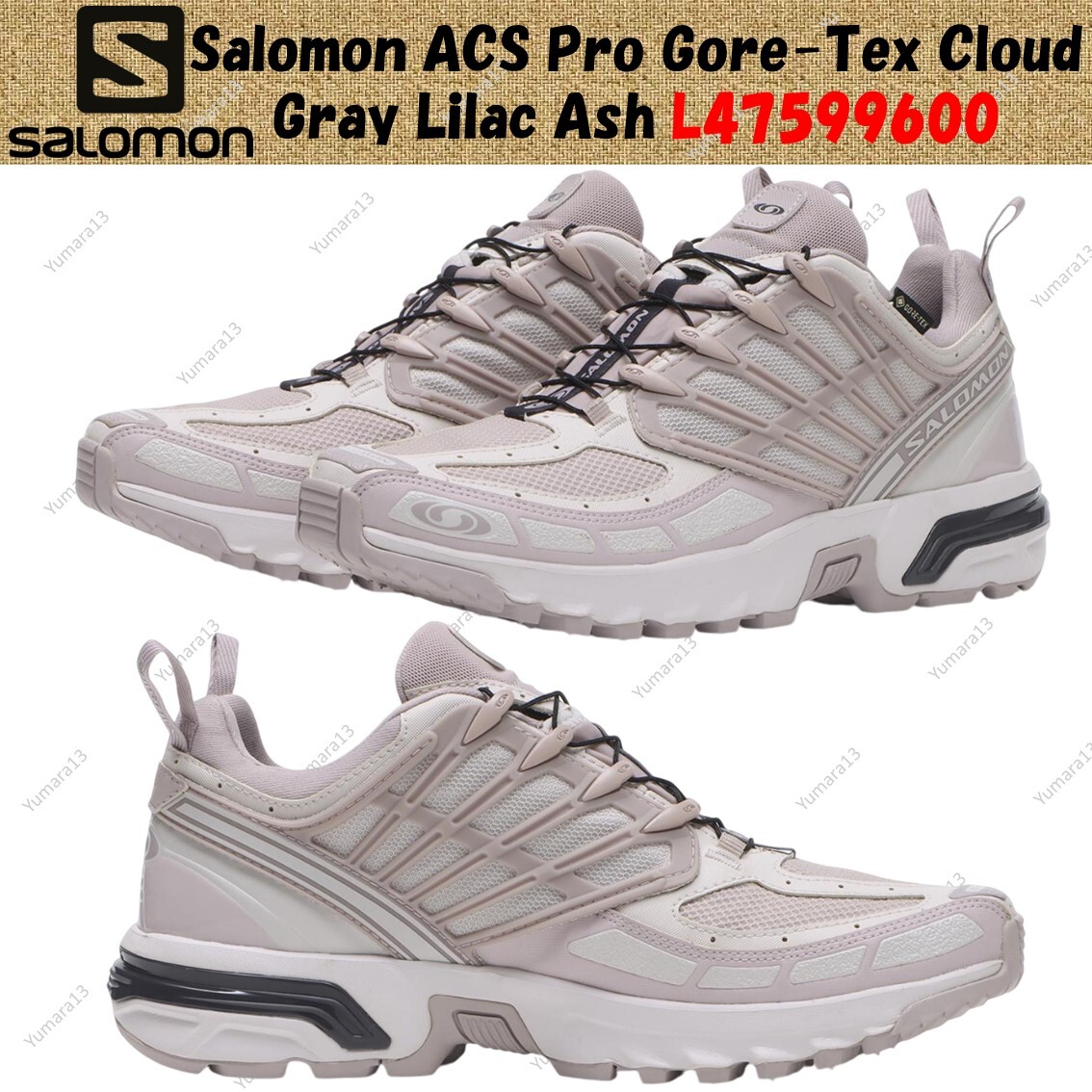 Salomon ACS Pro Gore-Tex Cloud Gray Lilac Ash L47599600 Salomon ACS Pro Gore-Tex Cloud Gray Lilac Ash L47599600