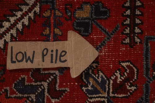 Antique Vegetable Dye Geometric Heriz Handmade 13x23 Oversize Area Rug - Picture 7 of 12