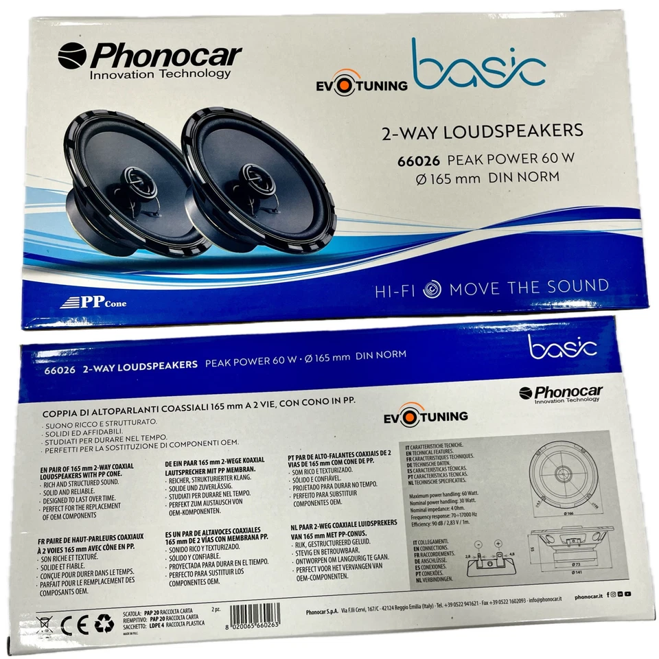 Casse Altoparlanti Anteriori Phonocar Coppia Coassiali per Fiat Stilo - Immagine 4 di 4