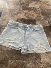 Forever 21 Cutoff Booty Jean Denim 5 Pocket Shorts Size 27 FREE SHIPPING