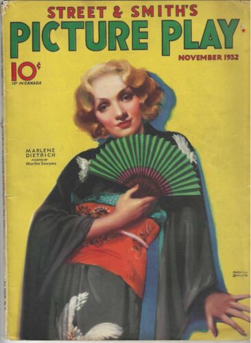 Picture Play Nov. 1932 Marlene Dietrich Cover, Bette Davis, Loretta Young - 第 1/2 張圖片