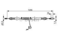 1 987 482 281 Bosch Seilzug, Feststellbremse FüR Ford,Ford Australia