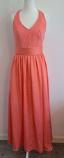 0367 - WHITE by Vera Wang Size 4 Pink Coral Brides Maid Formal Dress w pockets