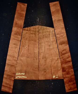 Guitar Luthier Tonewood WATERFALL FIGURED BUBINGA Acoustic backs sides SET