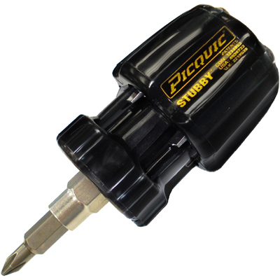 PICQUIC 91100 Stubby Multibit Screwdriver - Various Colors