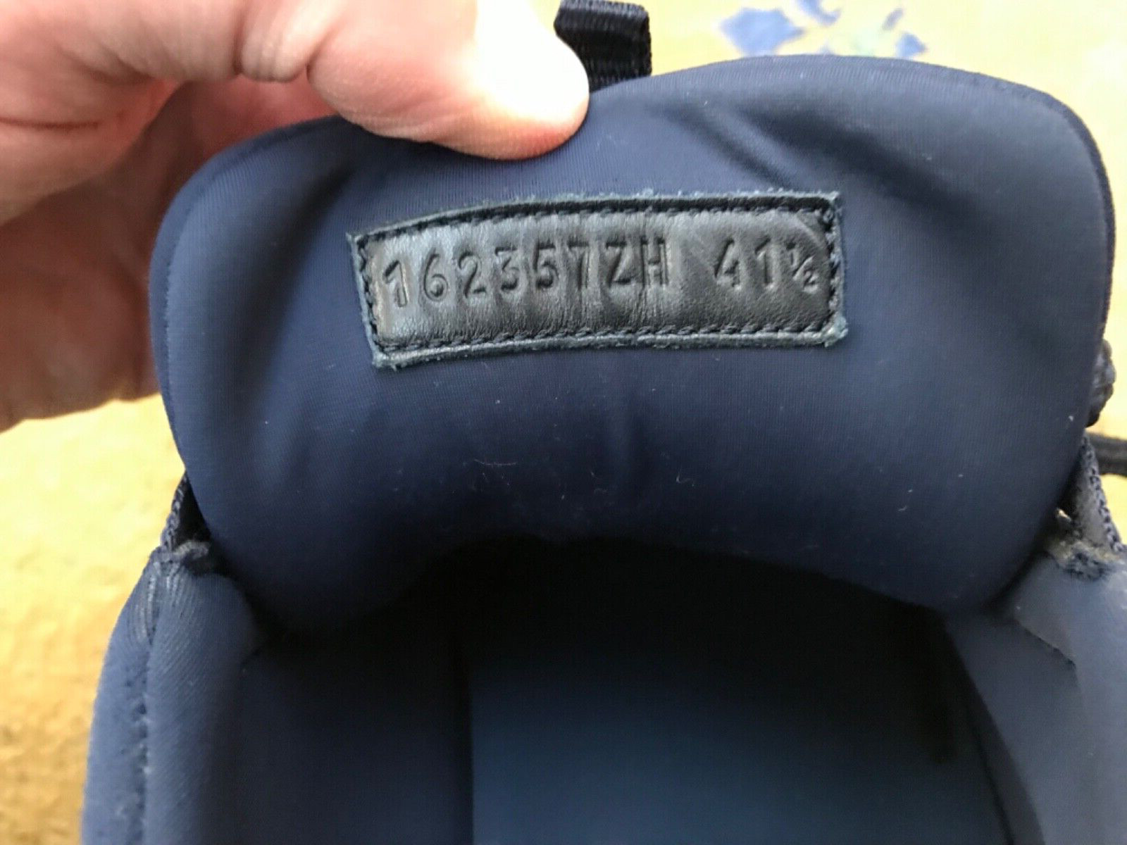 Hermes Trainers Sneaker Shoes Miles Blue Leather Suede Fabric UK 7.5 US 8.5 41.5 thumbnail 12