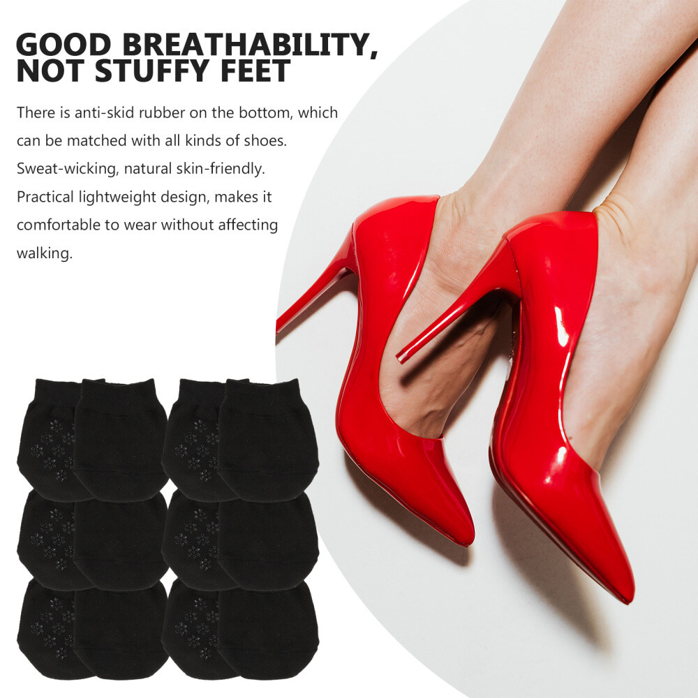 SAOLA 2 Pezzi Calze Silicone Antiscivolo Donna Mezza Suola Assorbenti del Sudore