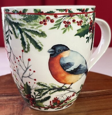 Joyeux Collection Bird Christmas Coffee Cocoa 16 Oz. Mug #1 Beautiful | eBay