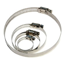 304 Stainless Steel Hose Clips Jubilee Type Pipe Clip Genuine Worm Drive Clamp