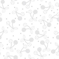 KimberBell Whites By Maywood Studio - White On White Cheerful Cherries
