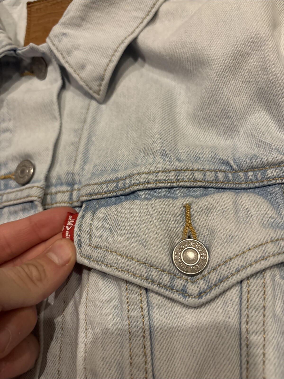 Levis Premium Big E Colorblock Patchwork Two Tone… - image 2