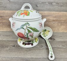 PORTMEIRION Pomona Large 6 Qt Soup Tureen with Lid & Ladle 13” Tall