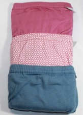 New 3 pack JOCKEY covered waistband 100 cotton STRING BIKINI PINK BLUE geo