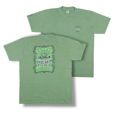 Vintage Crazy Shirts Dr. Smiley s Hemp Tonic Double-Sided Green T-Shirt Size L