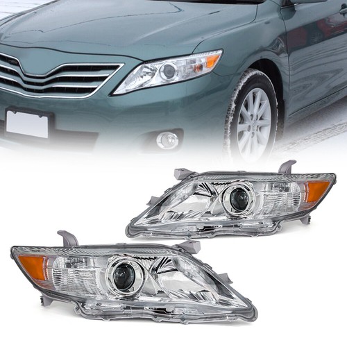 Pair Of Chrome Projector Headlights For 2010-2011 Toyota Camry – Left & Right Assembly 10 thumbnail image