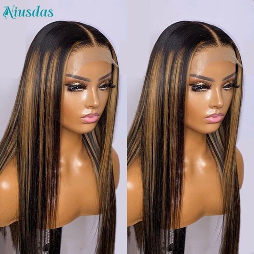 4*4 Straight Lace Front Wig Brazilian Closure Wig For Women Human Hair For Women - Foto 4 di 13