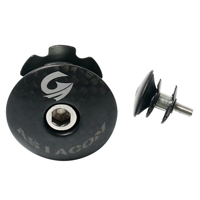 3K Carbon Headset Top Cap Stem Covers for MTB Road Bike 11/8" Headset