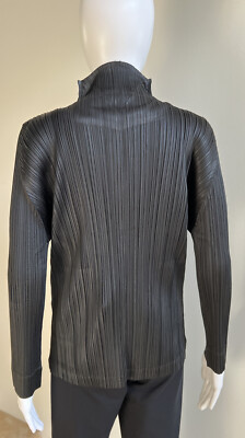 NWOT PLEATS PLEASE ISSEY MIYAKE Zip Collared Jacket, Size XL NWOT PLEATS PLEASE ISSEY MIYAKE Zip Collared Jacket, Size XL